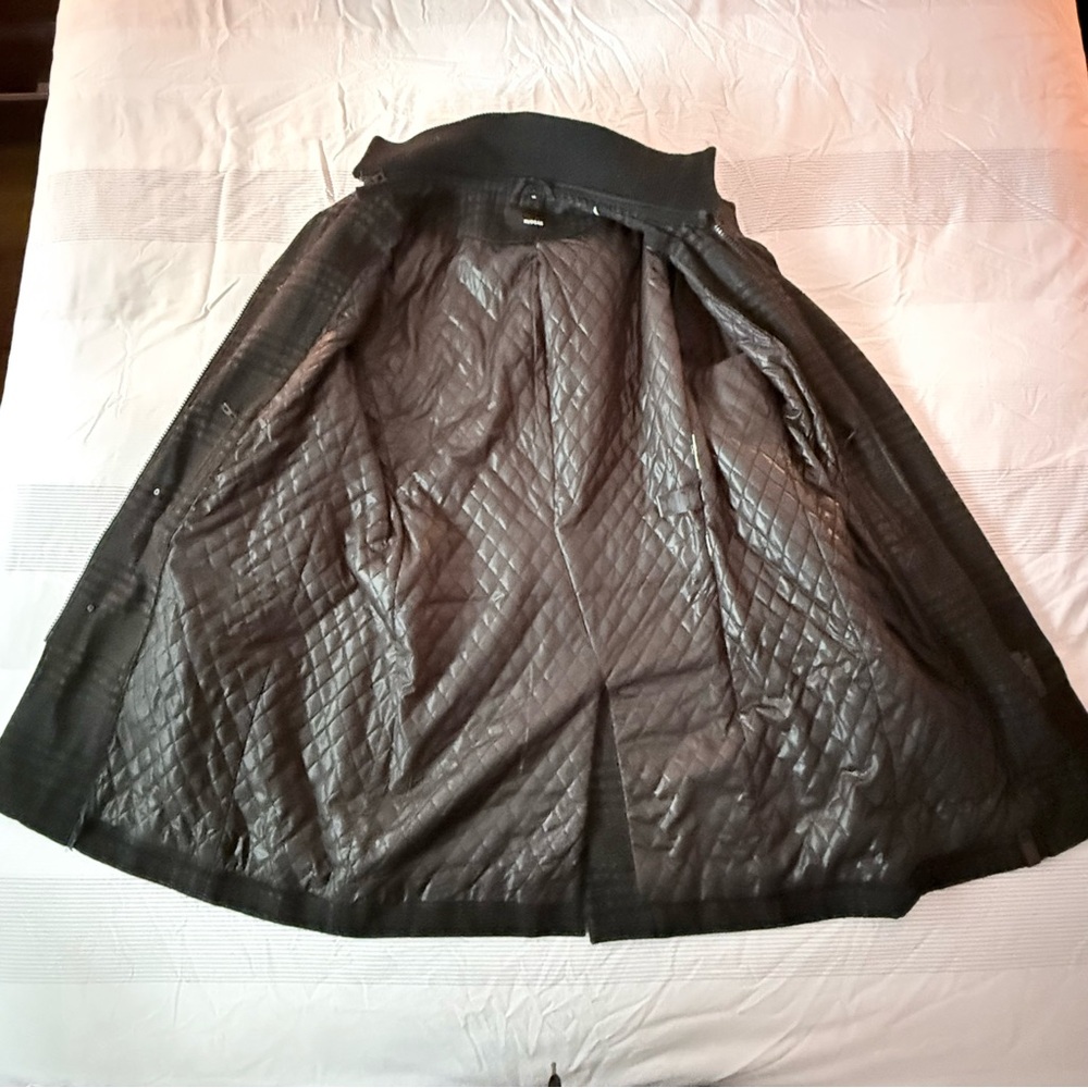Rudsak Mens Black/charcoal Wool/Leather coat - Picture 9 of 15
